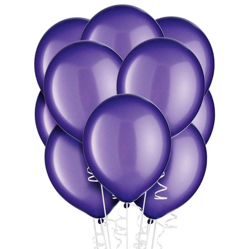 Uninflated 72ct, 12in, Purple Pearl Balloons