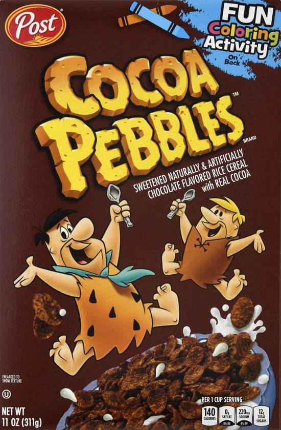 Cocoa Pebbles Chocolate Flavored Rice Cereal