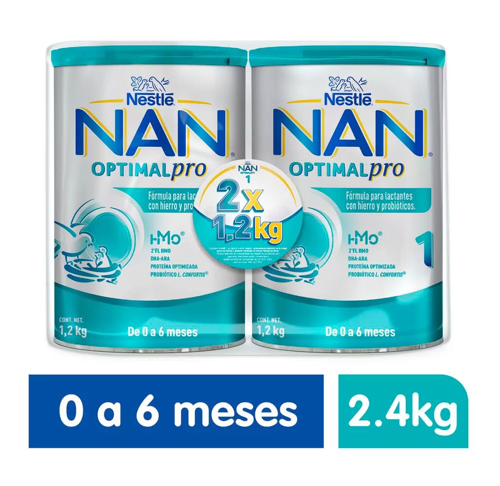 Nan · Optimal Pro fórmula para lactantes etapa 1, 0-6 meses (1,2 kg)
