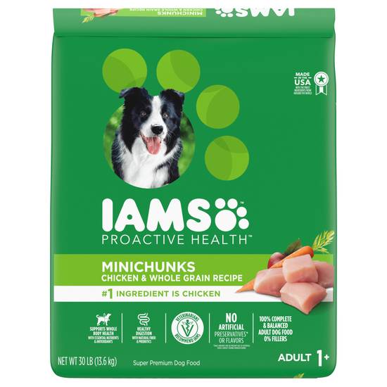 Iams Proactive Health Adult 1+ Minichunks Super Premium Chicken & Whole Grains Recipe Dog Food