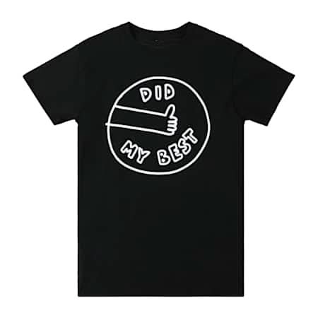 Did My Best' Graphic Tee Medium Black