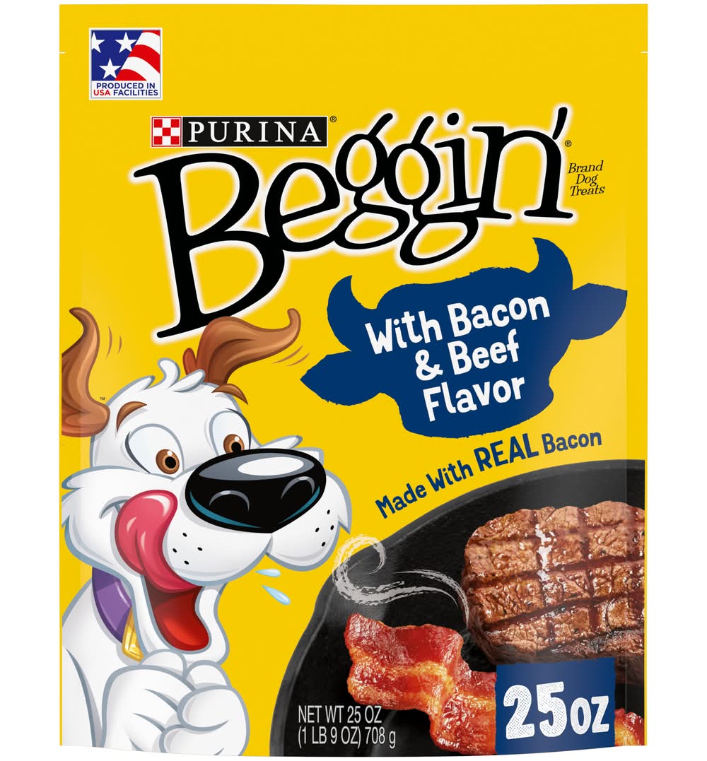Purina Beggin' Strips Dog Treats, Bacon - Beef (25 oz)