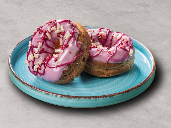 Rasp & White Choc Chouxnuts