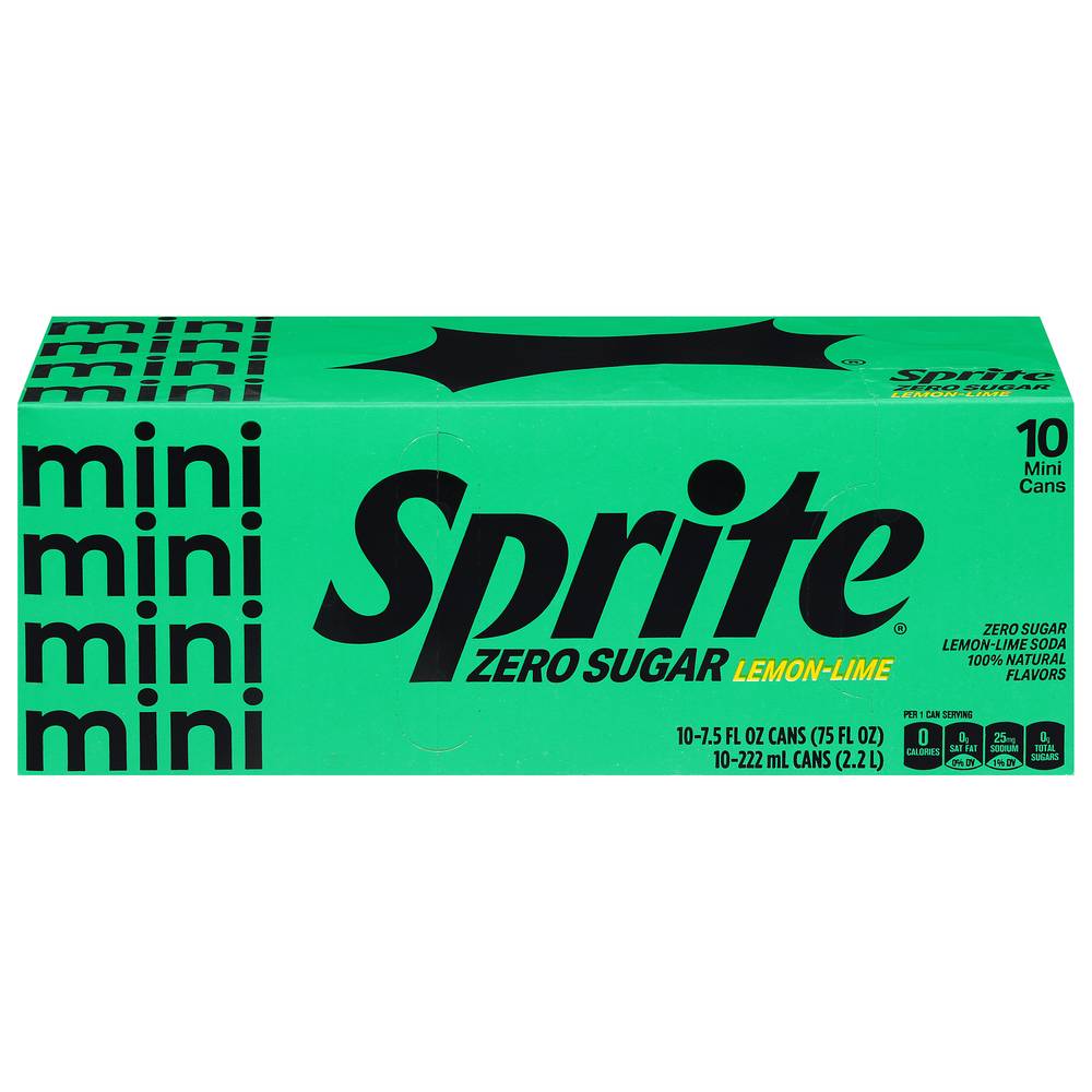 Sprite Zero Sugar Soft Drink, Lemon-Lime (10 x 7.5 g)