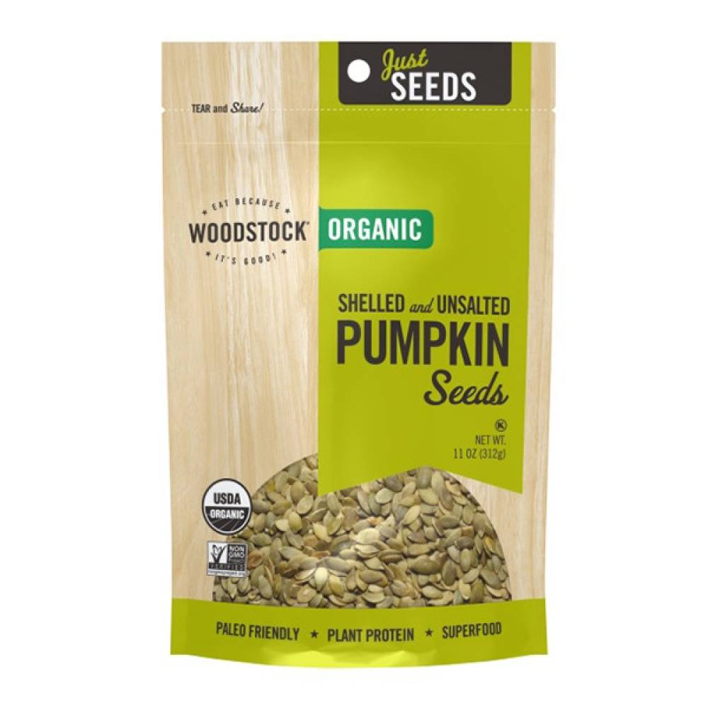 Woodstock Organic Shelled & Unsalted Pumpkin Seeds (11 oz)