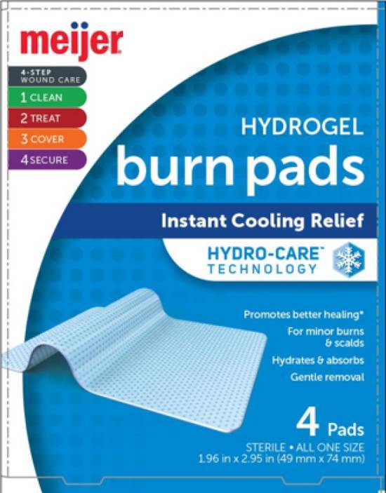 Meijer Hydrogel Burn Pads 4ct