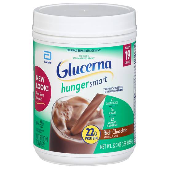 Glucerna Hunger Smart Classic Chocolate Nutrition Powder (22.3 oz)