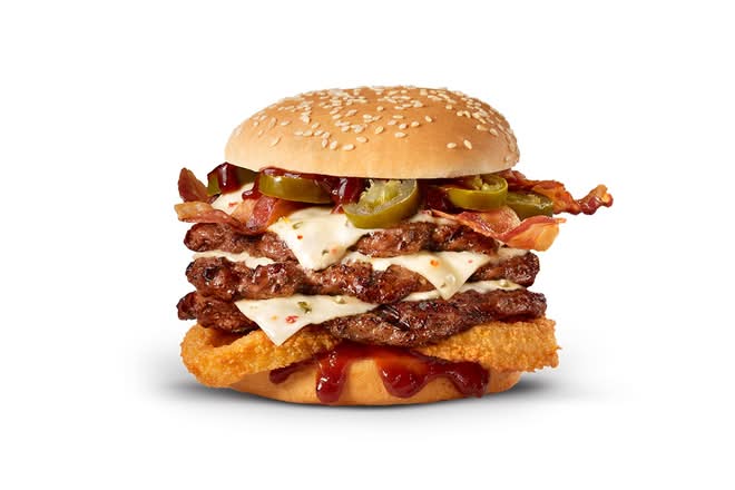 Triple Spicy Western Bacon Cheeseburger