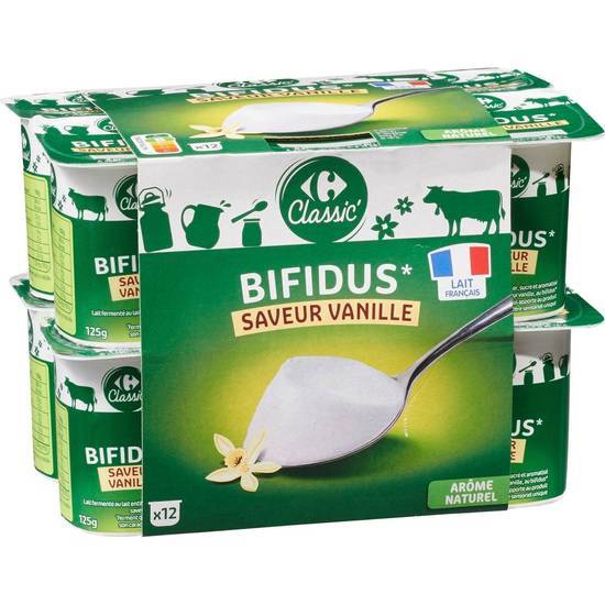 Carrefour Classic' - Yaourt bifidus (12 pieces) (vanille)