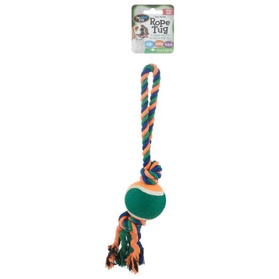 Bowwow Pals Two Knot Rope Tug Rope & Ball Toy