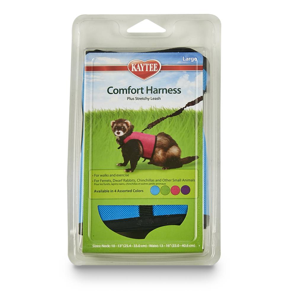 Kaytee Comfort Harness and Stretch Leash, Large, Assorted