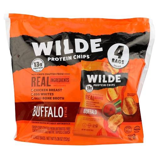 Wilde Buffalo Style Chicken Protein Chips 4 Pack