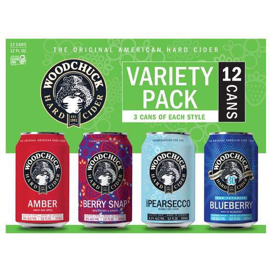 Woodchuck Hard Cider Variety pack Can (12 pack, 12 fl oz)