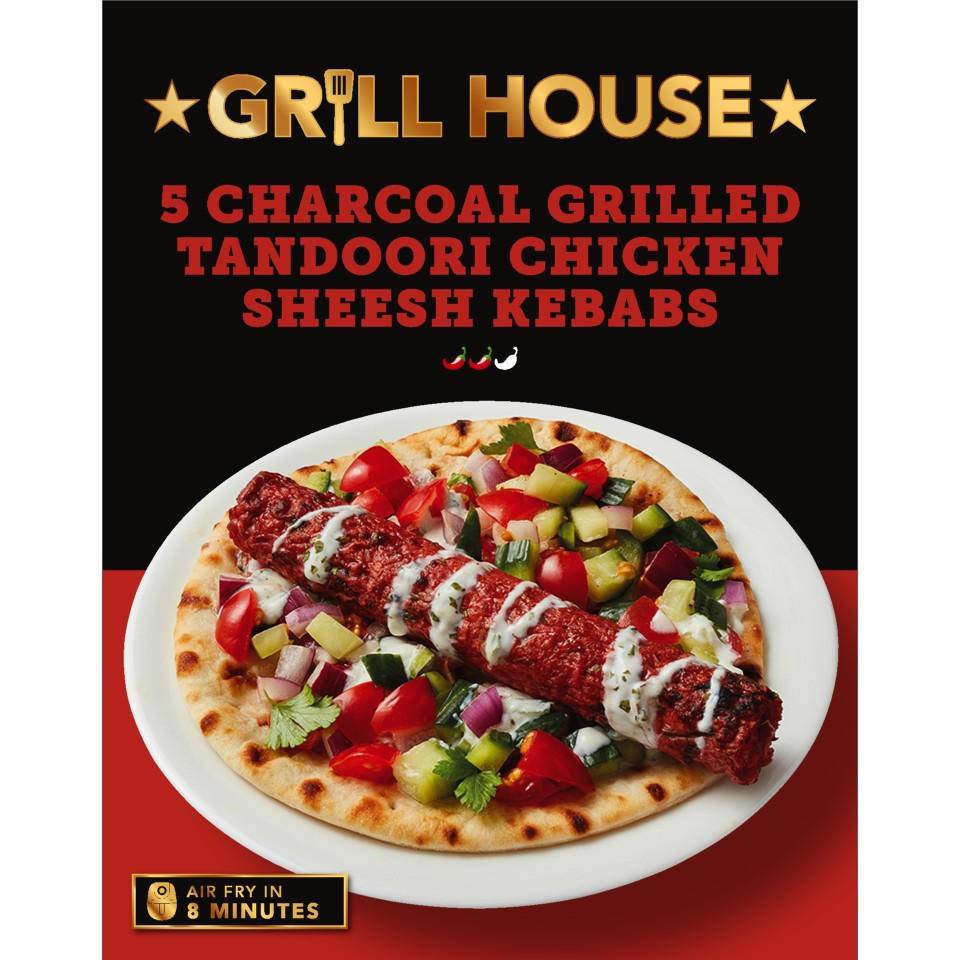 Grill House 5 pack Tandoori Chicken Sheesh Kebabs