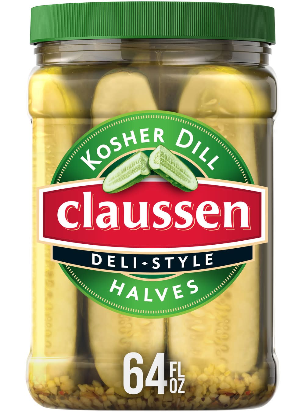 Claussen Deli-Style Kosher Dill Halves Pickles (64 fl oz)