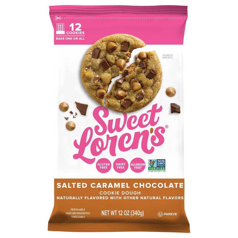 Sweet Loren's Cookie Dough, Salted Caramel Chocolate (12 oz, 12 ct)