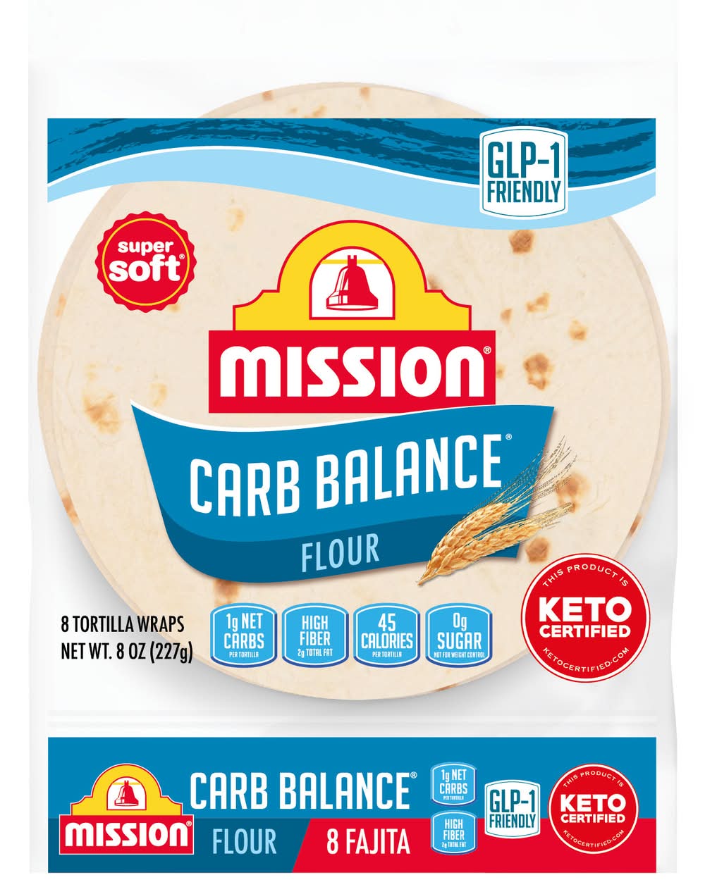 Mission Carb Balance Fajita Flour Tortilla Wraps (4 lbs, 8 ct)