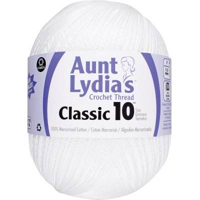 Aunt Lydia's Classic Crochet Thread Size 10 Jumbo-White