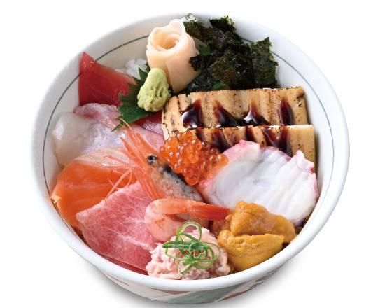 豪華海鮮十種丼 Ten-Variety Seafood Sushi Bowl
