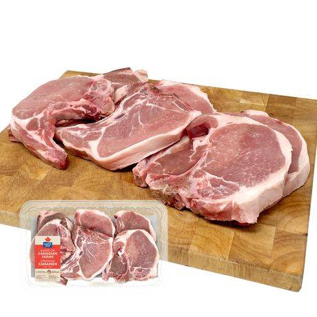 Maple Leaf Fresh Bone-In Pork Chops Sirloin and Center (1.33 kg)