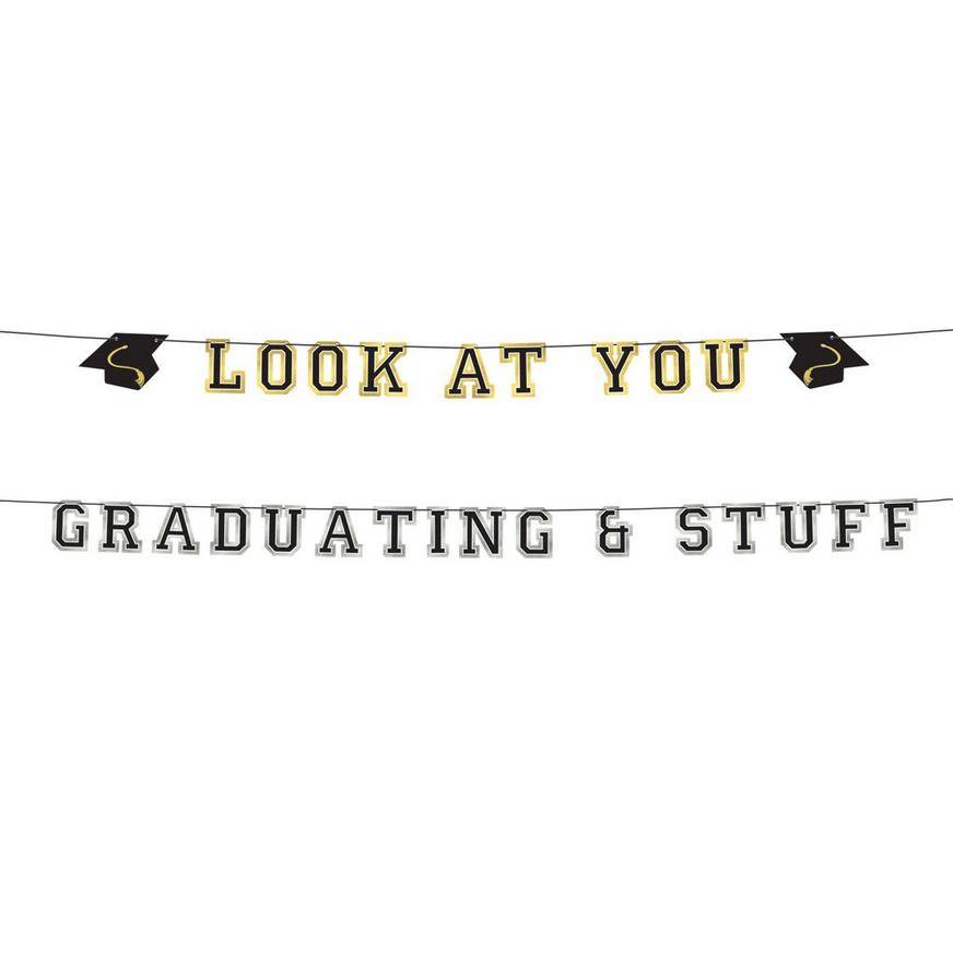 Party City Look At You Graduating Letter Banner (unisex)