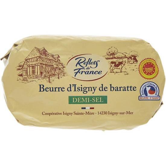 Reflets de France - Beurre d'isigny de baratte demi sel aop (250g)