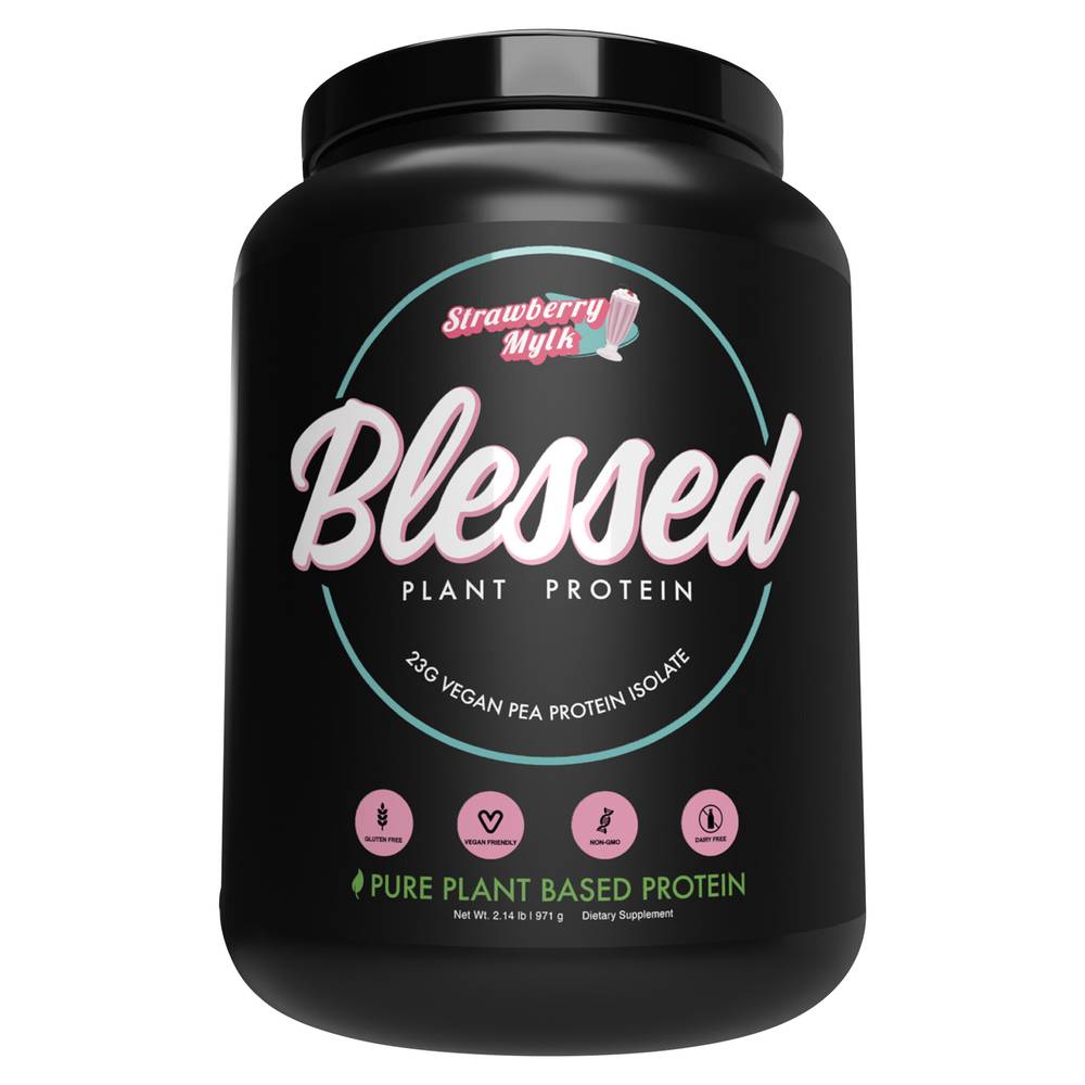 Blessed Mylk Plant Based Protein, Strawberry (2.1 lbs)