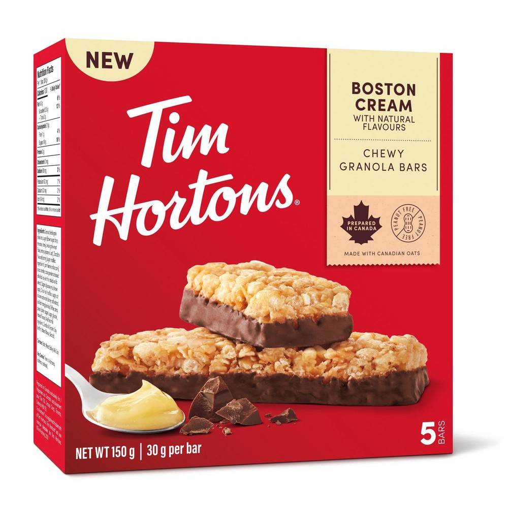 Tim Hortons Boston Cream Chewy Granola Bars (150 g, 5 ct)