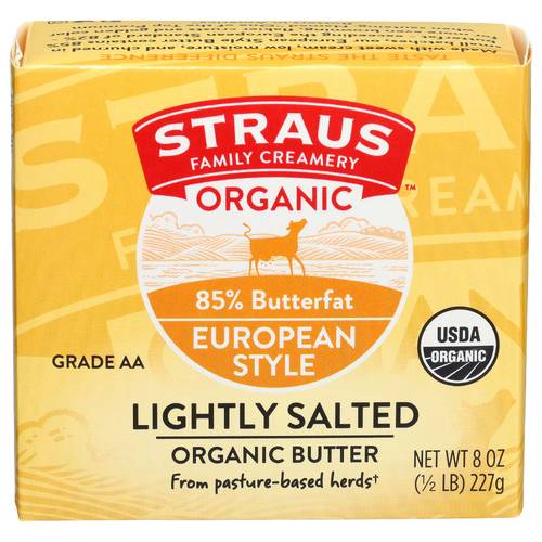 Straus Organic Lightly Salted European Style Butter