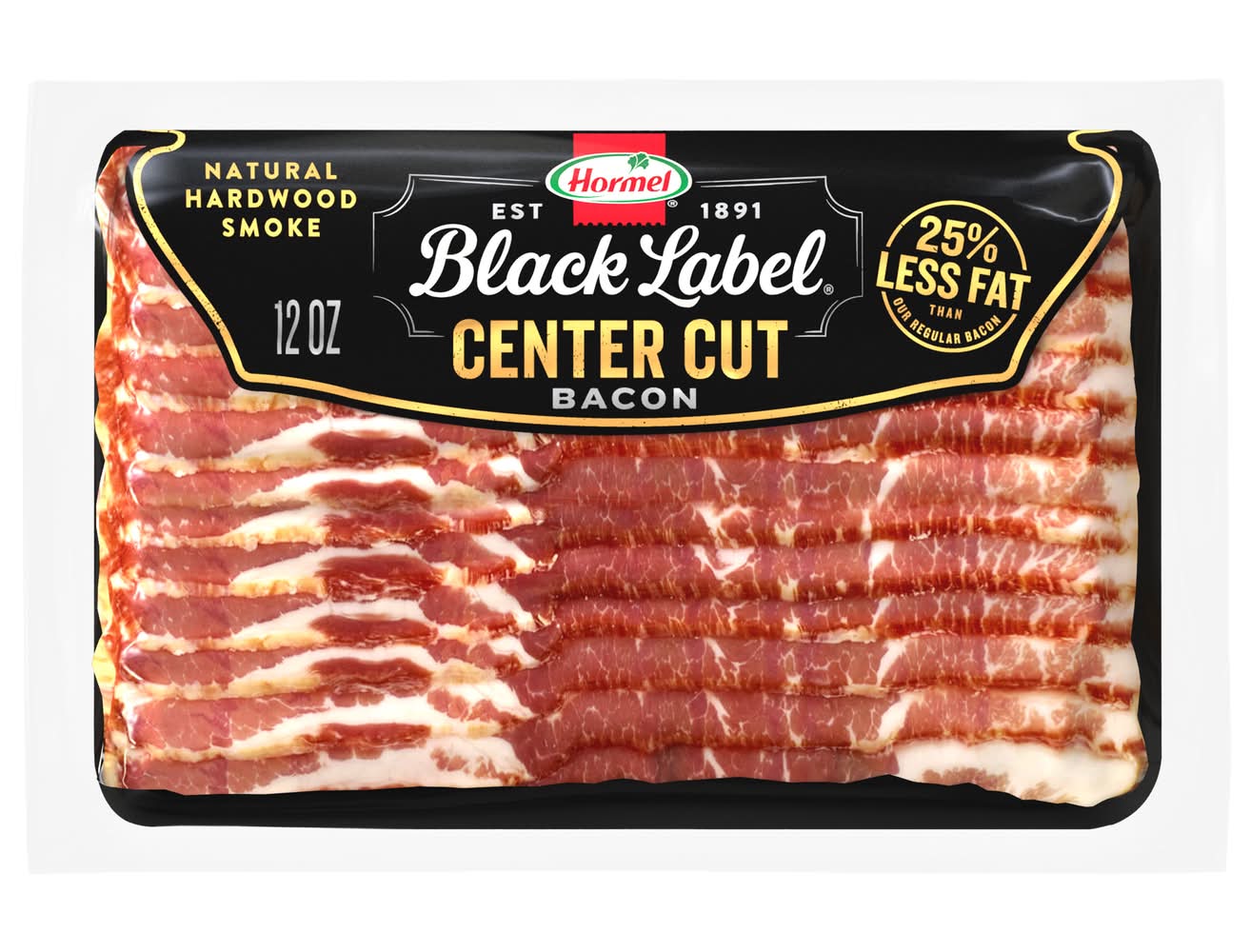 Hormel Black Label Center Cut Bacon, Natural Hardwood Smoke (12 oz)