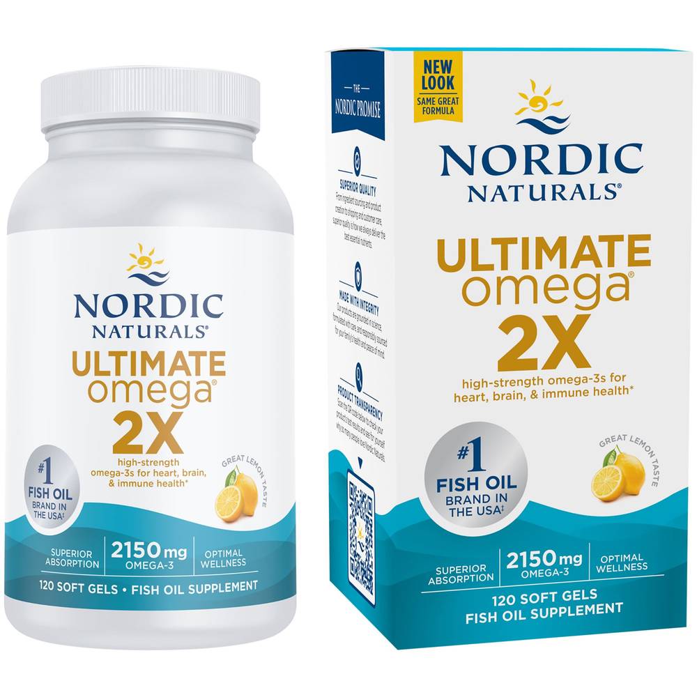 Nordic Naturals Ultimate Omega 2x – 2,150 mg Total Omega-3S (lemon)