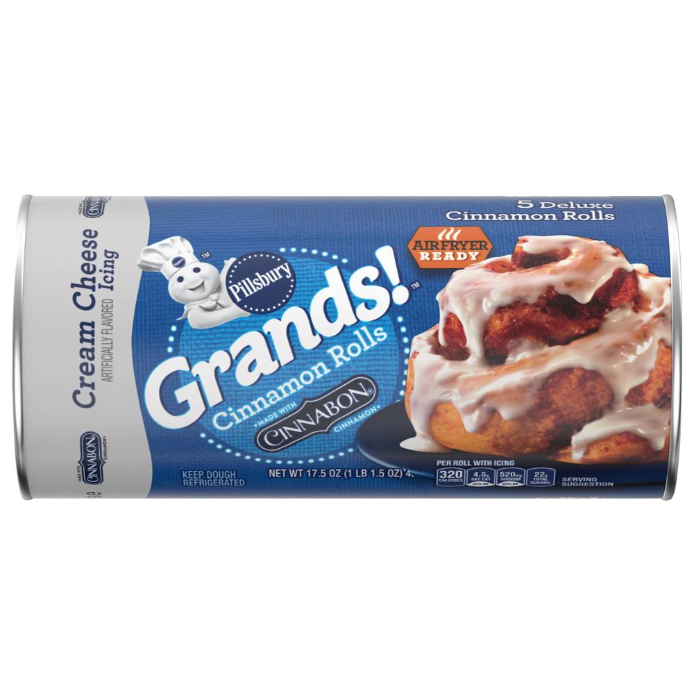 Pillsbury Grands! Deluxe Cream Cheese Icing Cinnamon Rolls (5 ct)