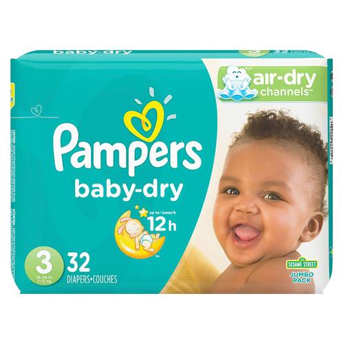 Pampers Baby-Dry Diapers Size 3 32ct