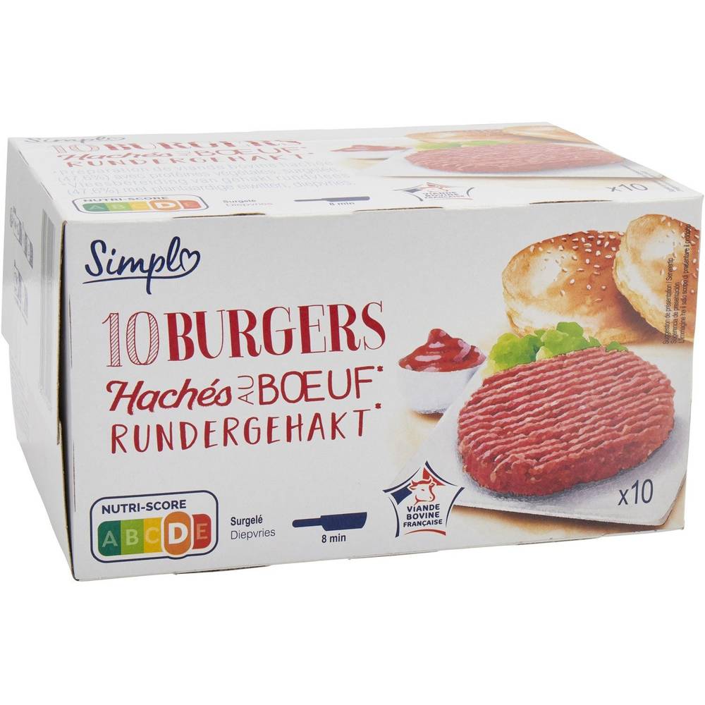 Carrefour - Hachés au bœuf surgelés (1kg)