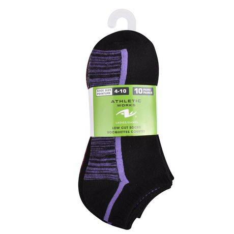 Athletic Works Women's Lowcut Socks (10 ct) (size 4-10/black)