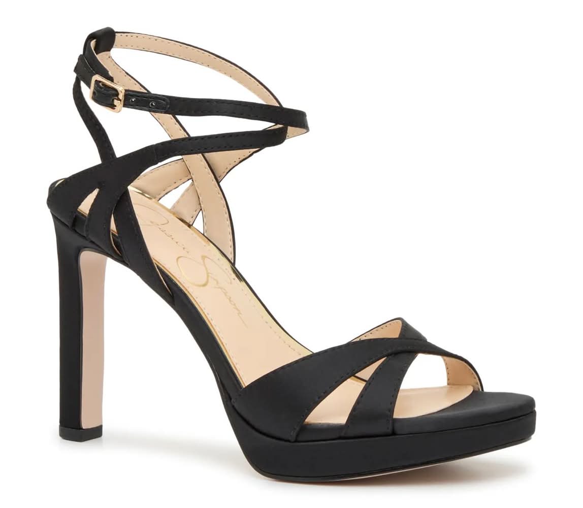 Jessica Simpson Violem Platform Sandal (Black Medium - 8.5)