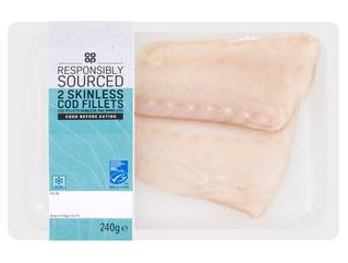 Co-op 2 Skinless Cod Fillets 240g