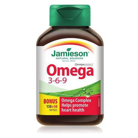 Jamieson Omega 3-6-9 1,200 mg (150+50 softgels)