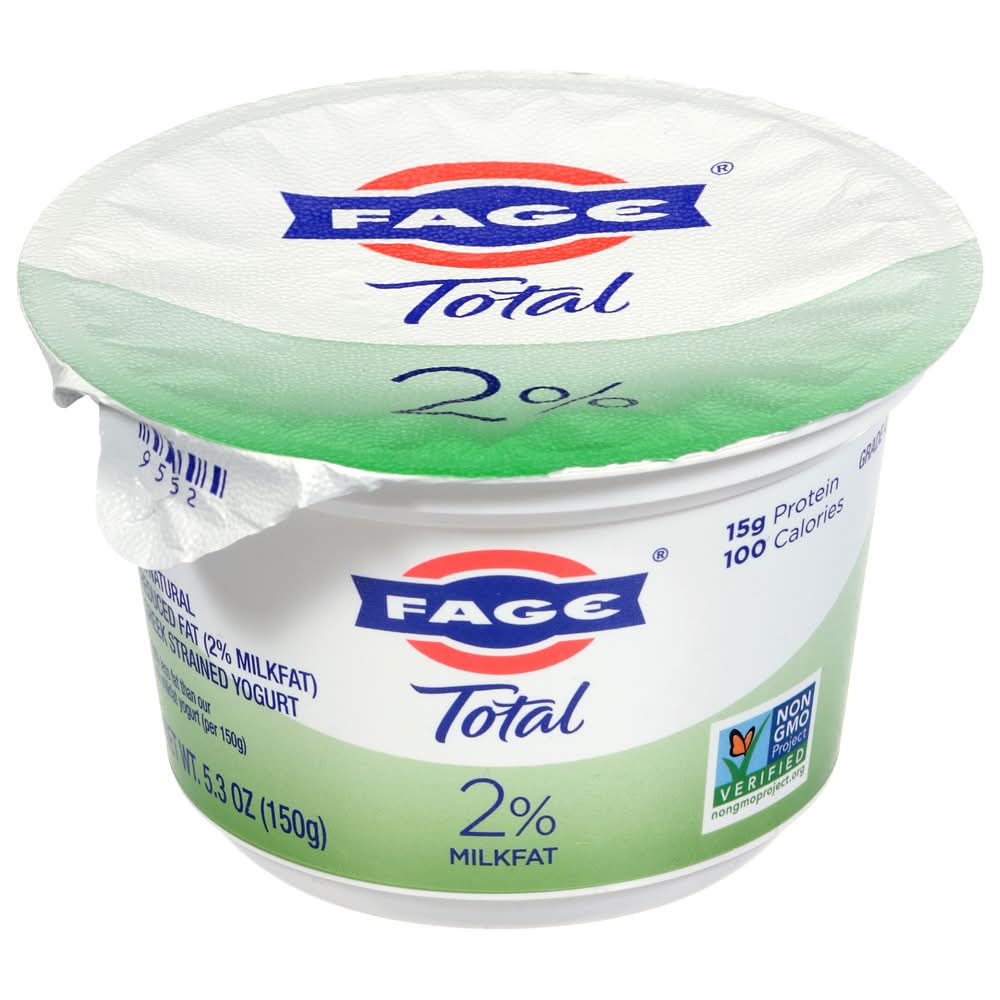 FAGE Total 2% Milkfat All Natural Greek Strained Reduced Fat Yogurt (5.3 oz)
