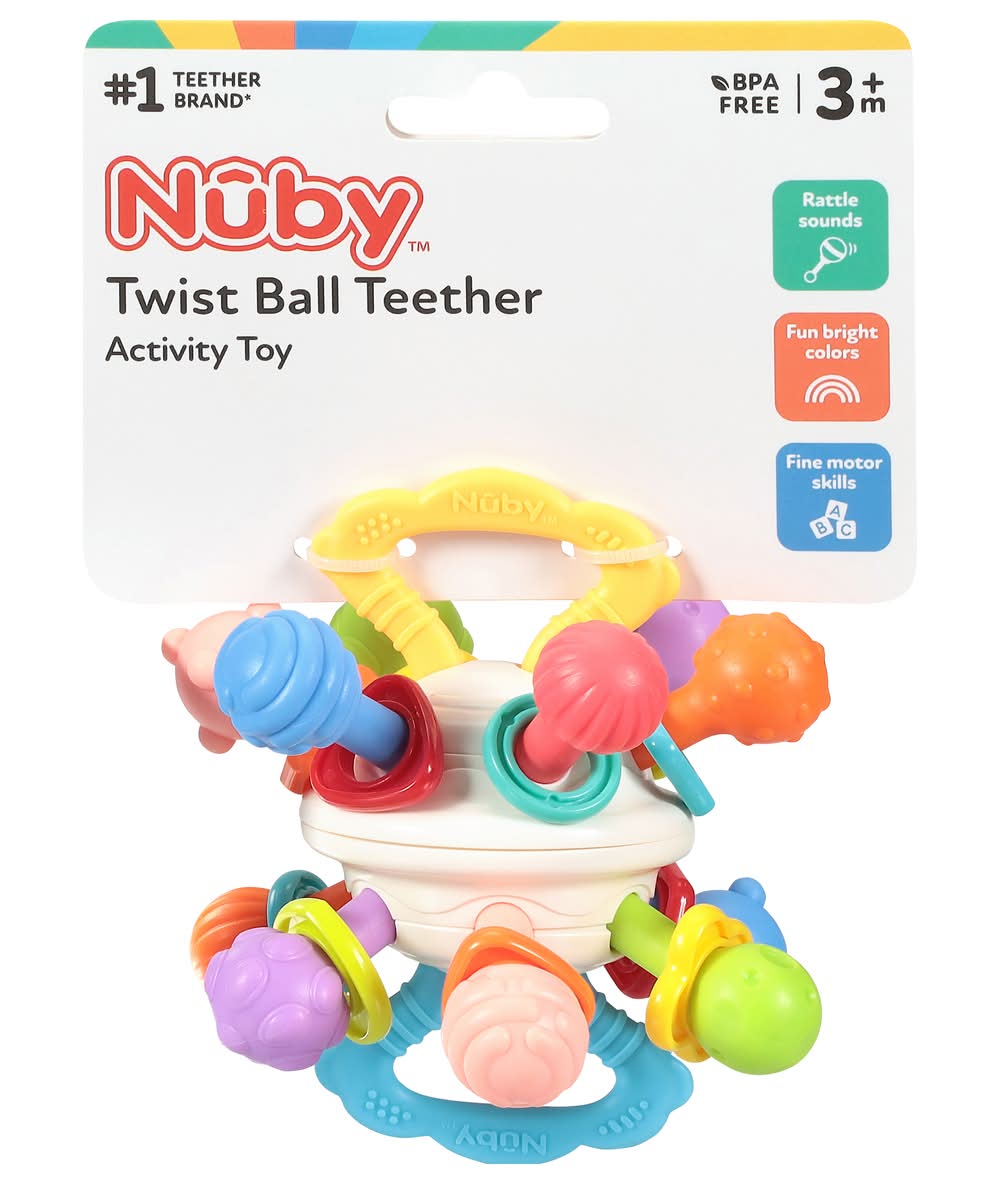 Nûby Twist Ball Teether Activity Toy 3m+