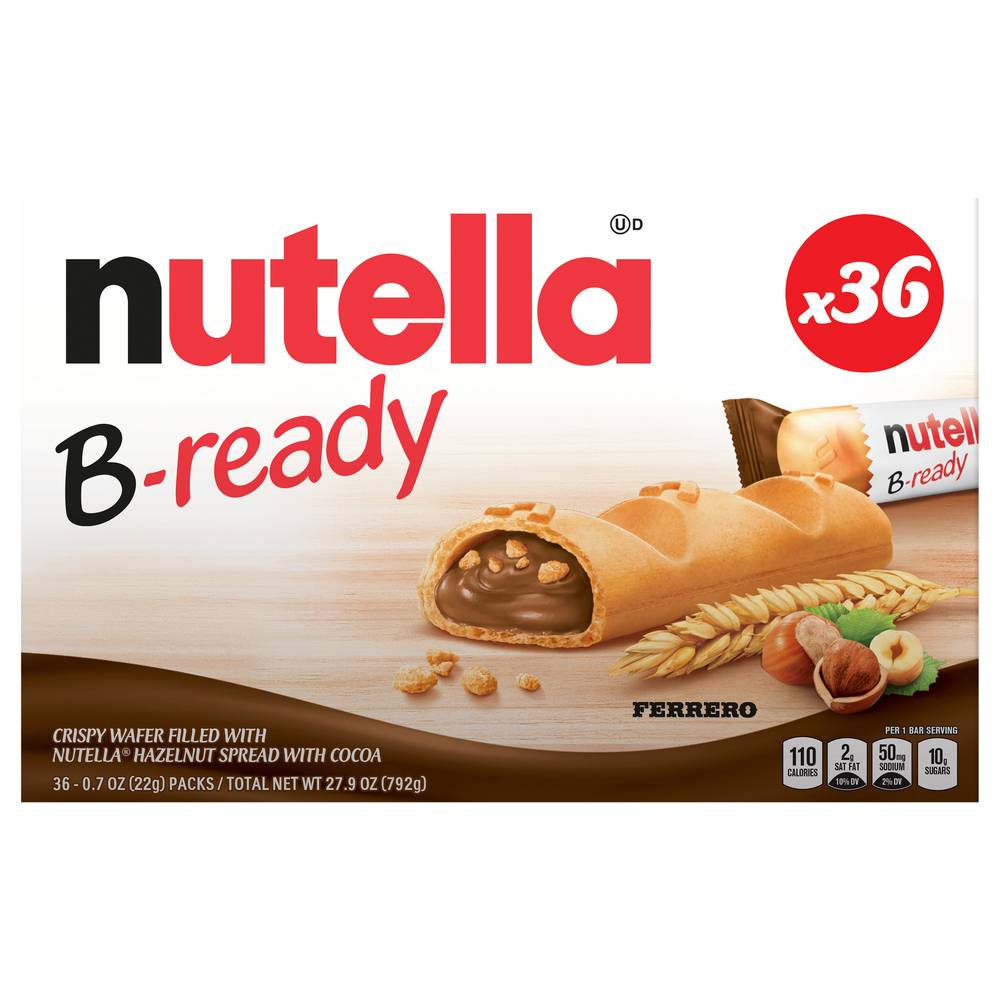 Nutella B-Ready Crispy Wafers (27.9 oz, 36 ct)