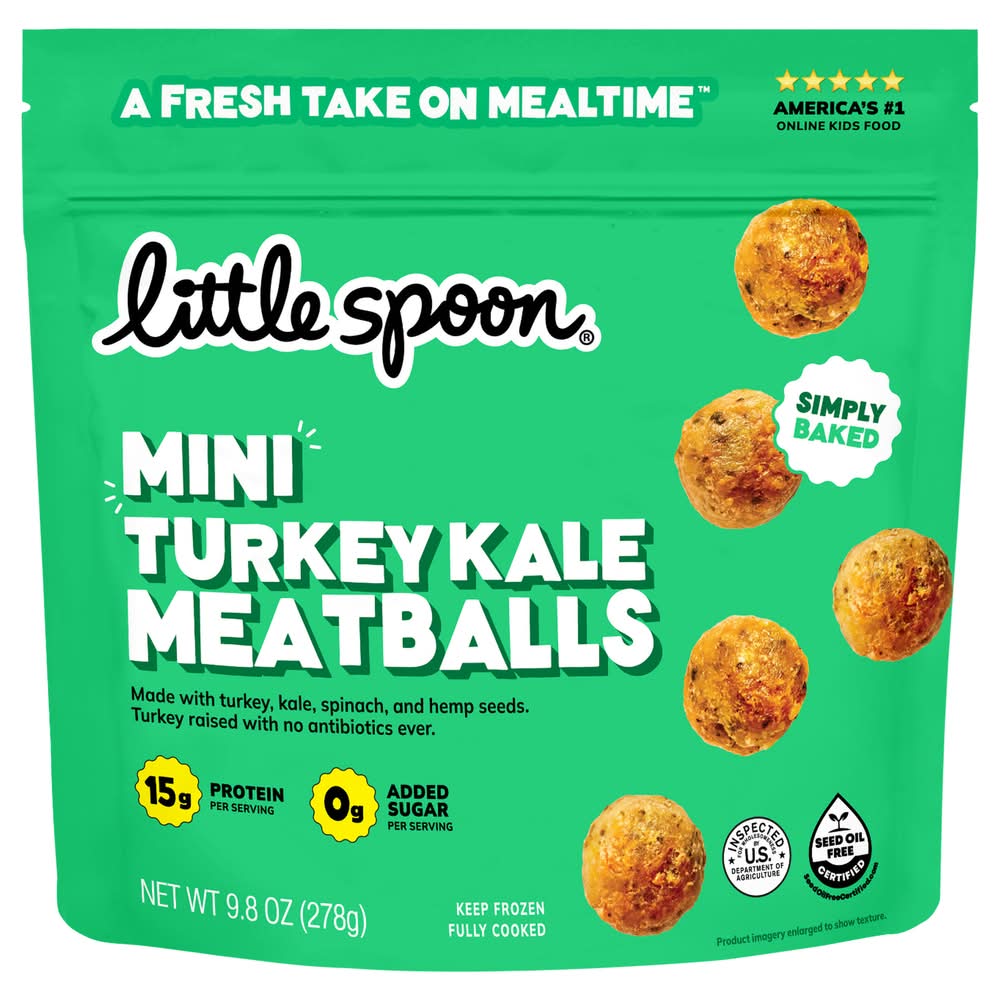 Little Spoon Mini Turkey Kale Meatballs Frozen Kids Food (9.8 oz)
