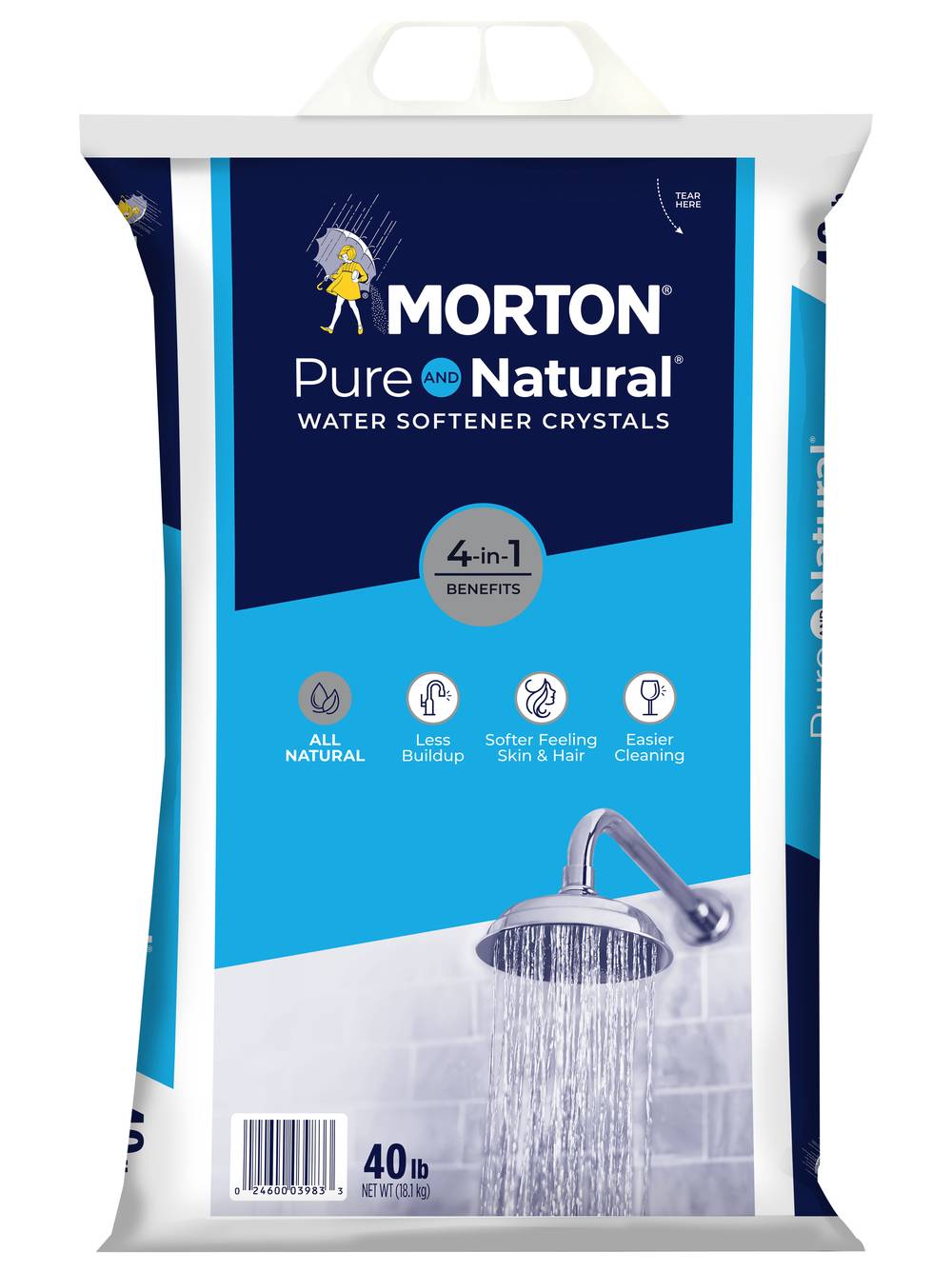 Morton Pure and Natural Water Softener Crystals (40 lbs)