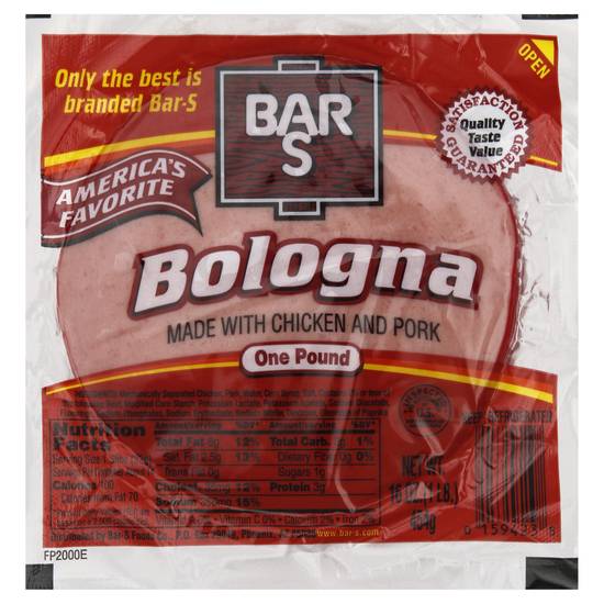 Bar-S Classic Bologna Made With Chicken & Pork