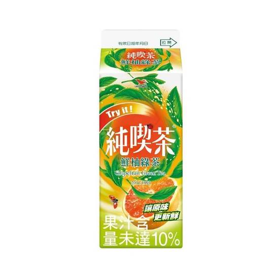 *純喫茶鮮柚綠茶650ml(盒)