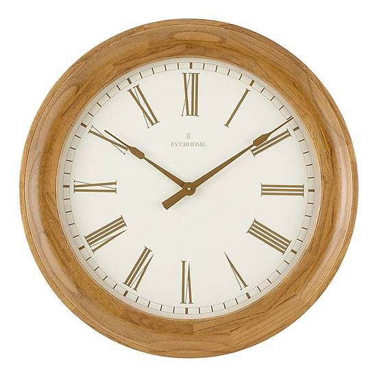 Everhome™ 26-Inch Round Coastal Wall Clock in Wood