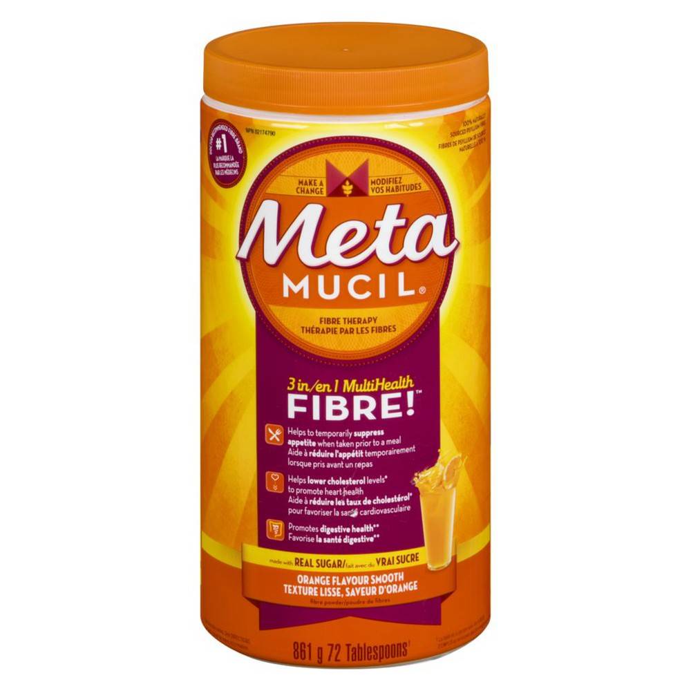 Metamucil Multihealth Fibre, Orange Sugar Free (861 g)