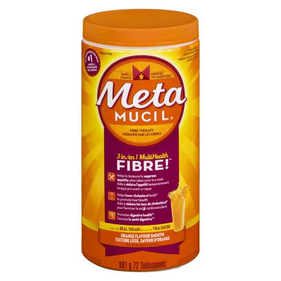 Metamucil Multihealth Fibre, Orange Sugar Free (861 g)