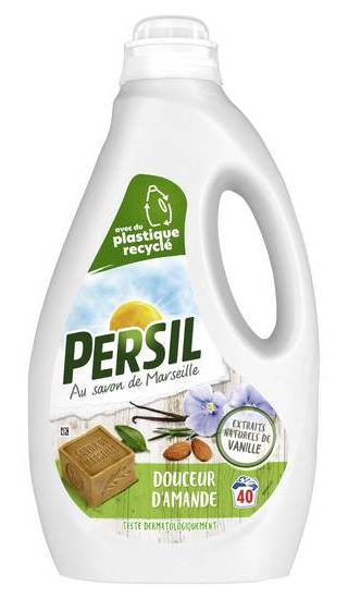 Persil lessive liquide douceur d'amande aux extraits naturels de vanille 40 lavages
