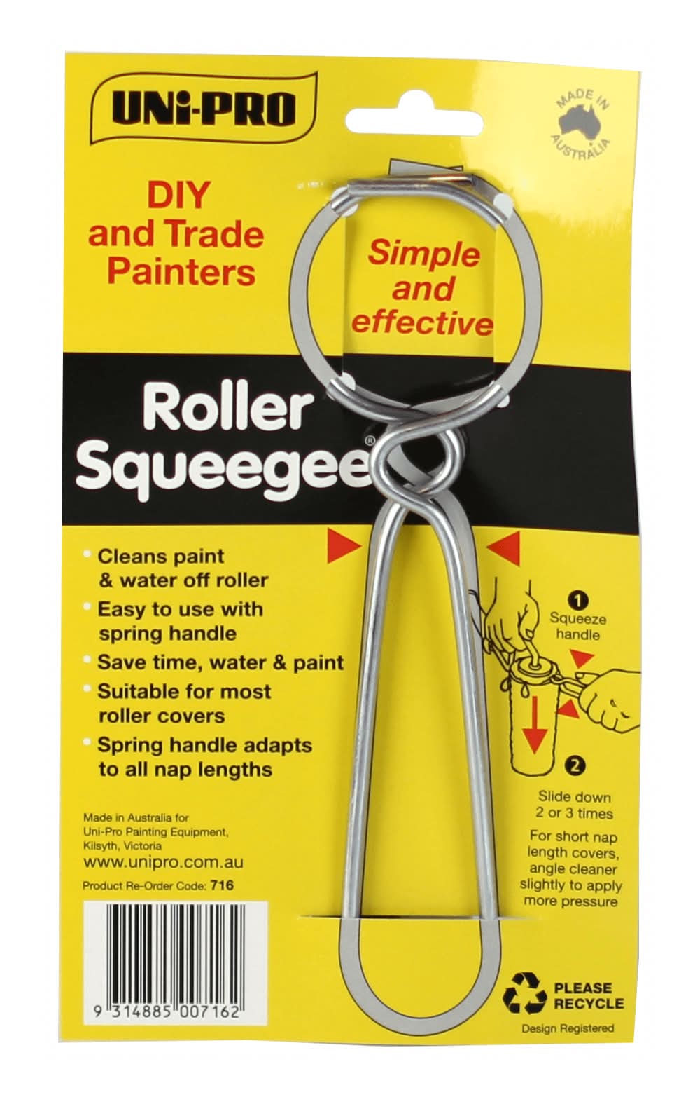 UNi-PRO Wire Roller Cover Squeegee